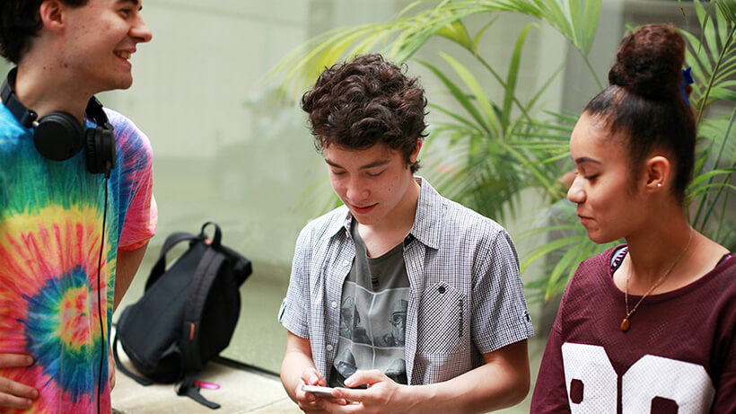 Teenagers hanging out